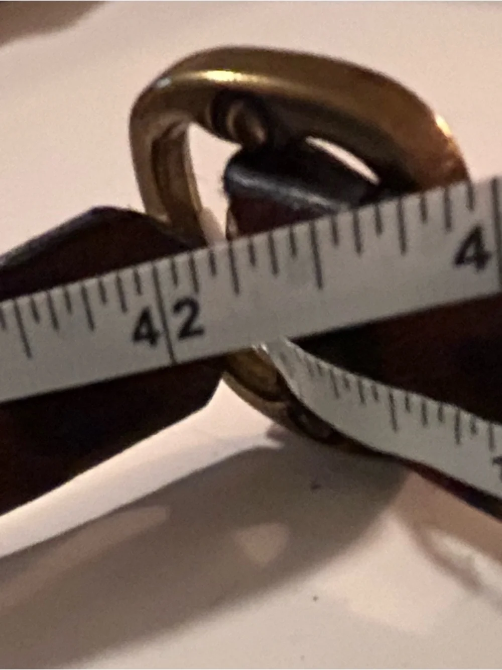 Coldwater Creek Leopard Haircalf Belt with Brass Buckle - Brown/Black - Picture 2 of 11